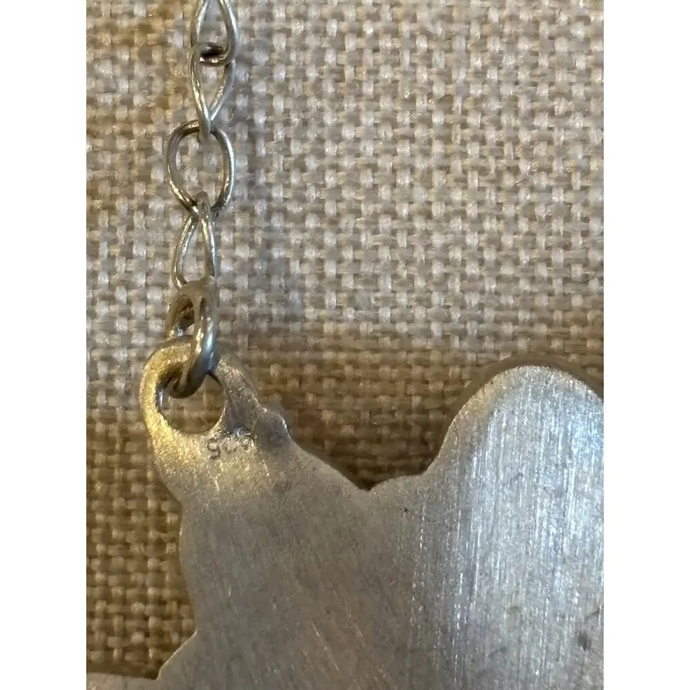 Large White Horse Half Cluster Necklace Sterling Silver | Southwestern Naja
